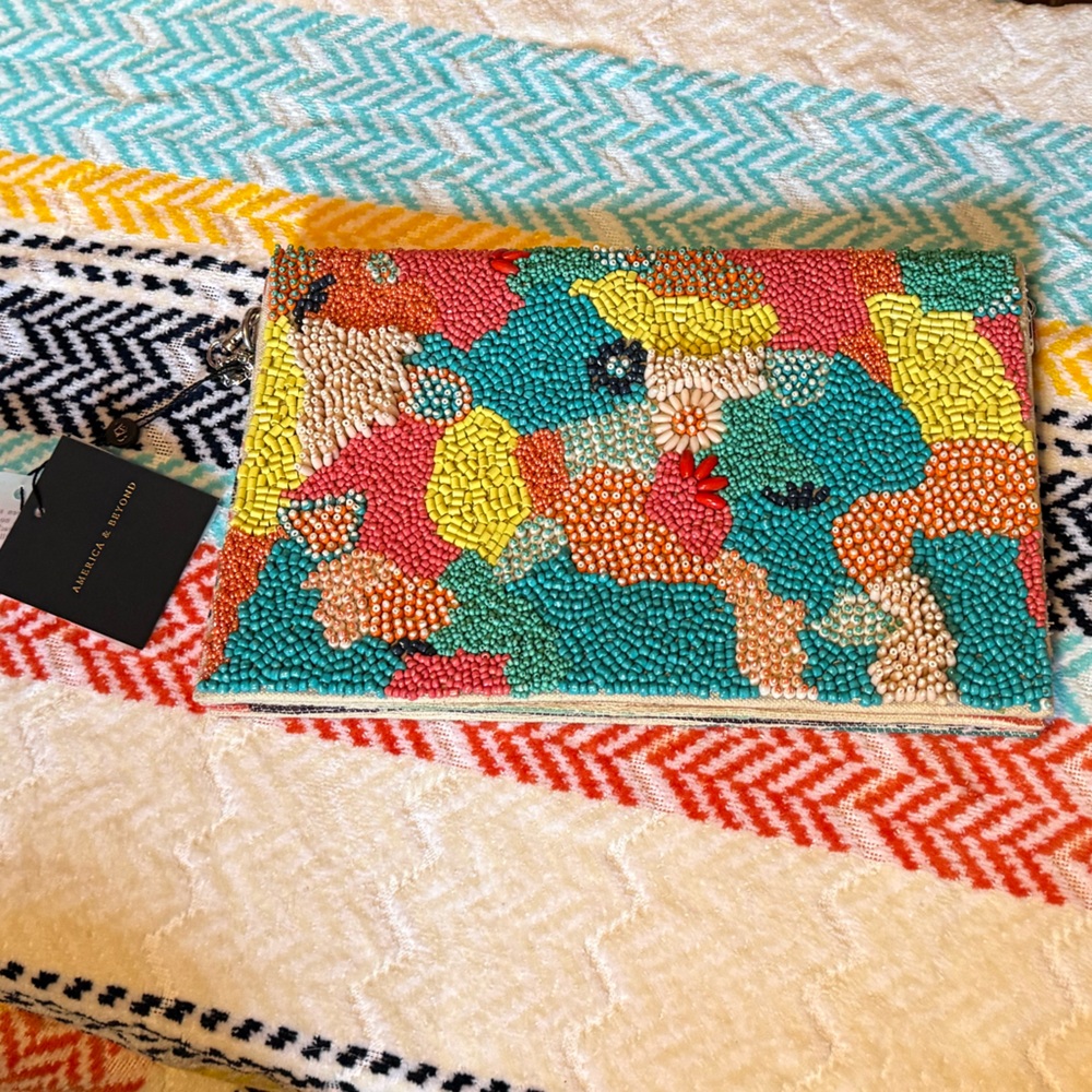 Colorful Beaded Clutch